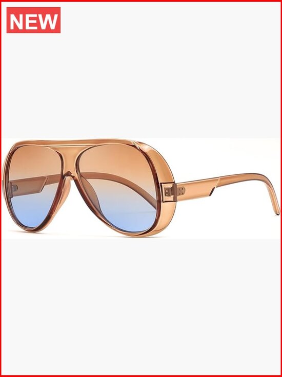Accessories - Oversized Aviator Sunglasses Retro 70s Style Big Square Shield UV400
